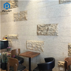 Natural Split Surface Beige Limestone Wall Tiles