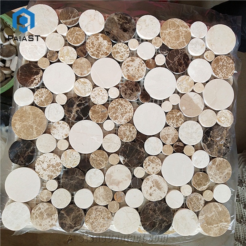 Natural Stone Round Mosaic for Wall Design