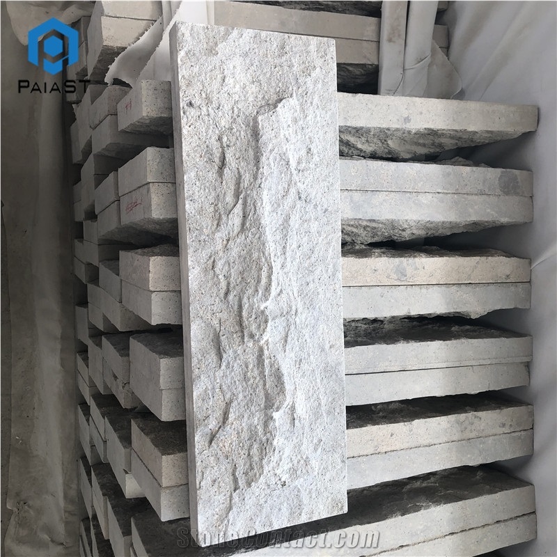 Natural Surface White Granite For Exterior Split Wall Stone
