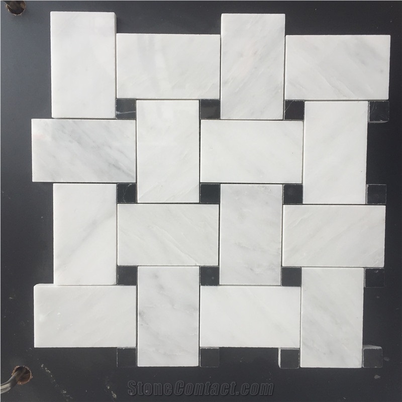 New Design Carrara White Marble Mosaic Tiles