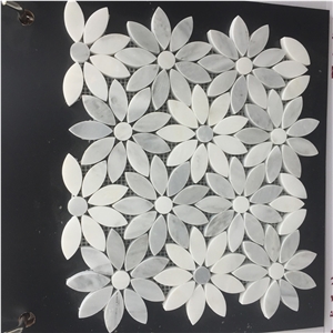 New Design Carrara White Marble Mosaic Tiles