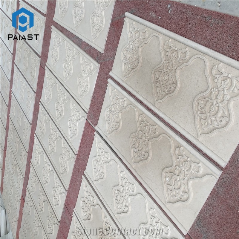 New Design Decorative 3D Cnc Limestone Panel For Wall