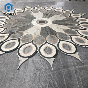 New Design Marble Water Jet Pattern Flooring Tiles