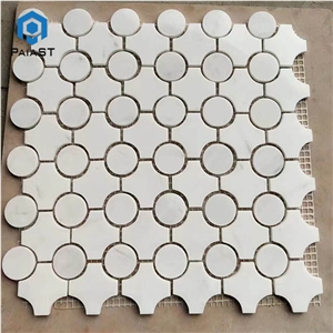 New Design Water Jet Marble Mosaic Tiles For Wall