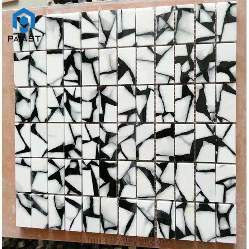 Panda White Marble Mosaic For Interior Wall Tiles