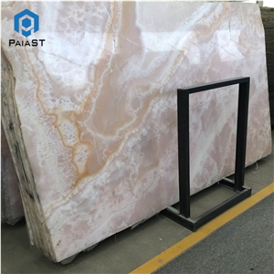 Pink Onyx For Background Wall Hotel Decor