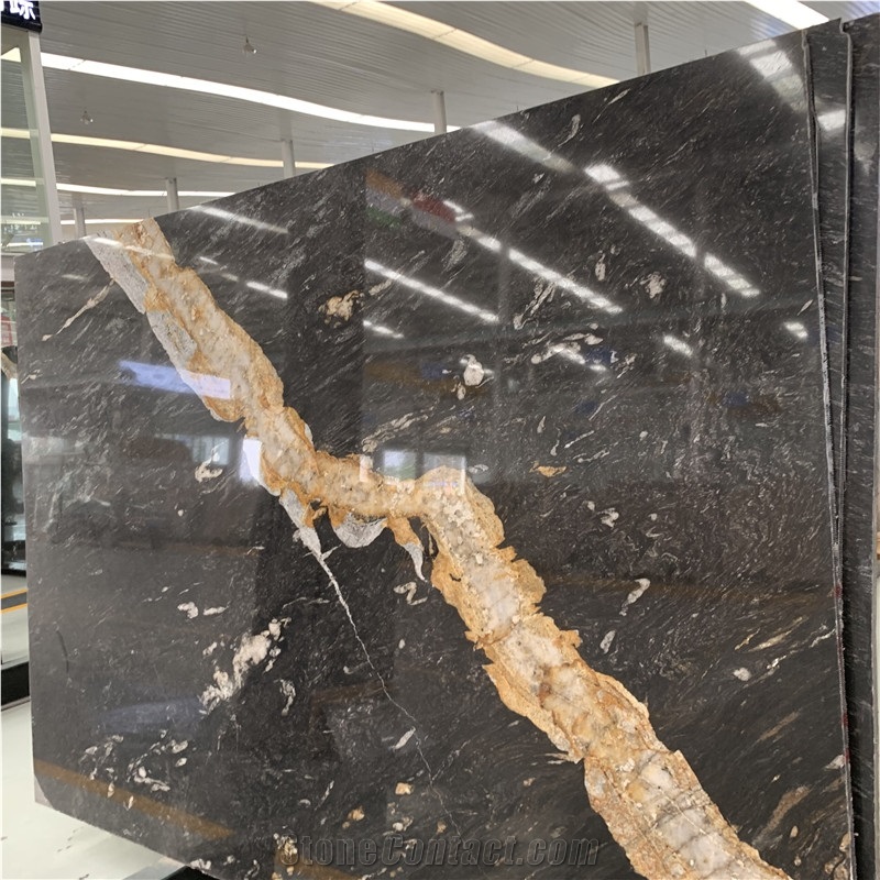 Natural Prometheus Golden Marble For Interior Wall Design
