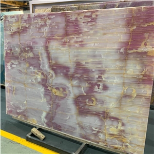 Purple Jade Onyx Slab for Villa Wall Design