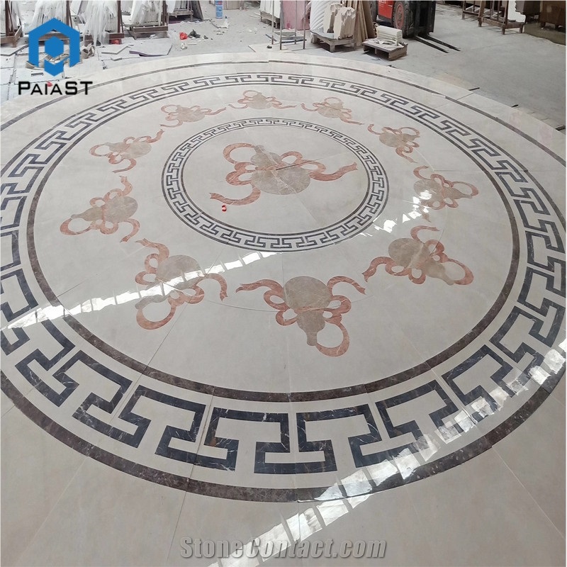 Round Water Jet Pattern For Hotel Hall Floor Tiles