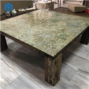 Simple Design Square Wasabi Green Granite Table