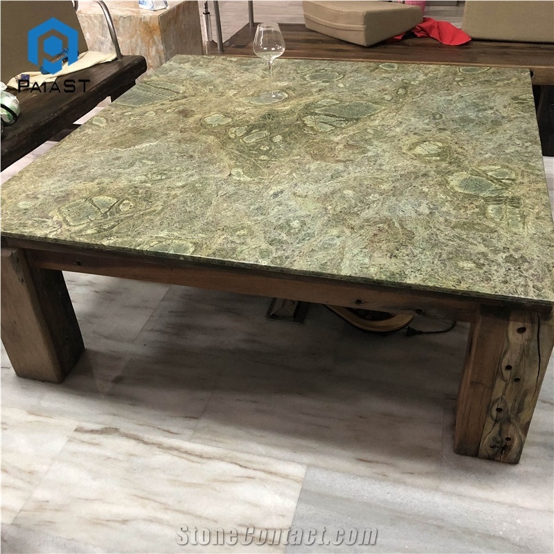 Simple Design Square Wasabi Green Granite Table