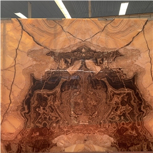 Top Quality Natural Brown Onyx Slab Tiles For Wall Decor