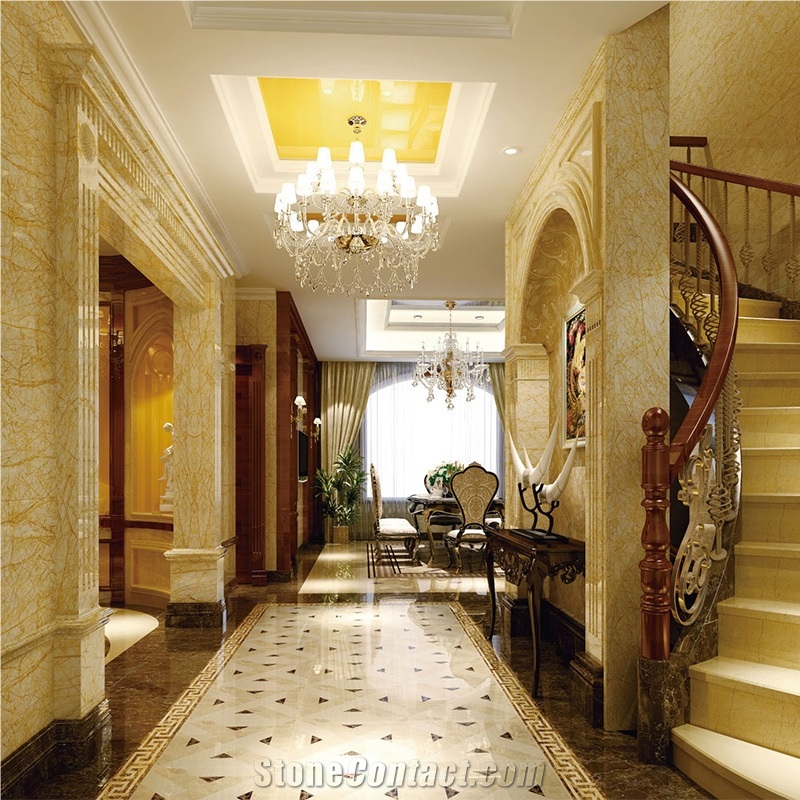 Villa Living Room Corridor Marble Floor Tile