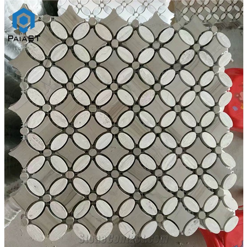 Water Jet Marble Mosaic For Home Wall Decoration