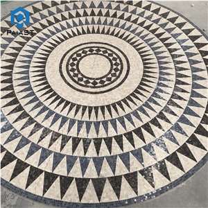 Round Mosaic Medallion Floor Pattern