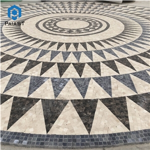 Round Mosaic Medallion Floor Pattern