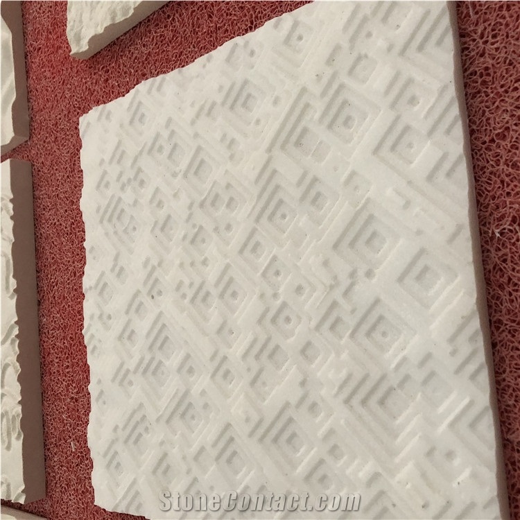 White Limestone Wall Tiles Design for Restaurant