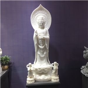 White Marble Statue Carving Budha Statue For Interior Decor