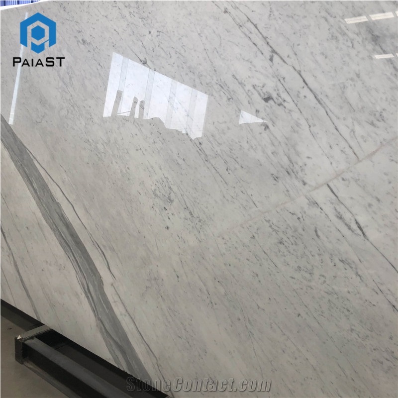 White Marble With Grey Veins For Interior Wall