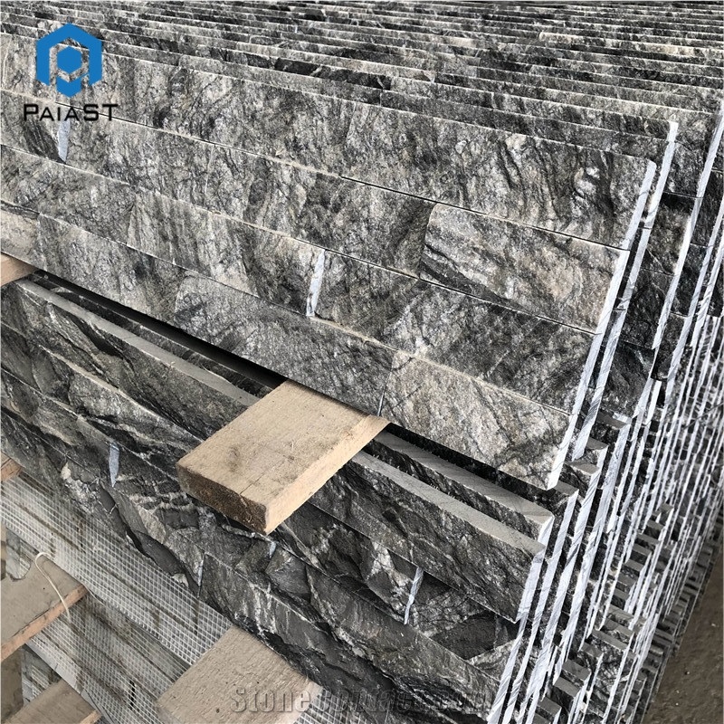 Wooden Black Marble Cultured Stone Tiles