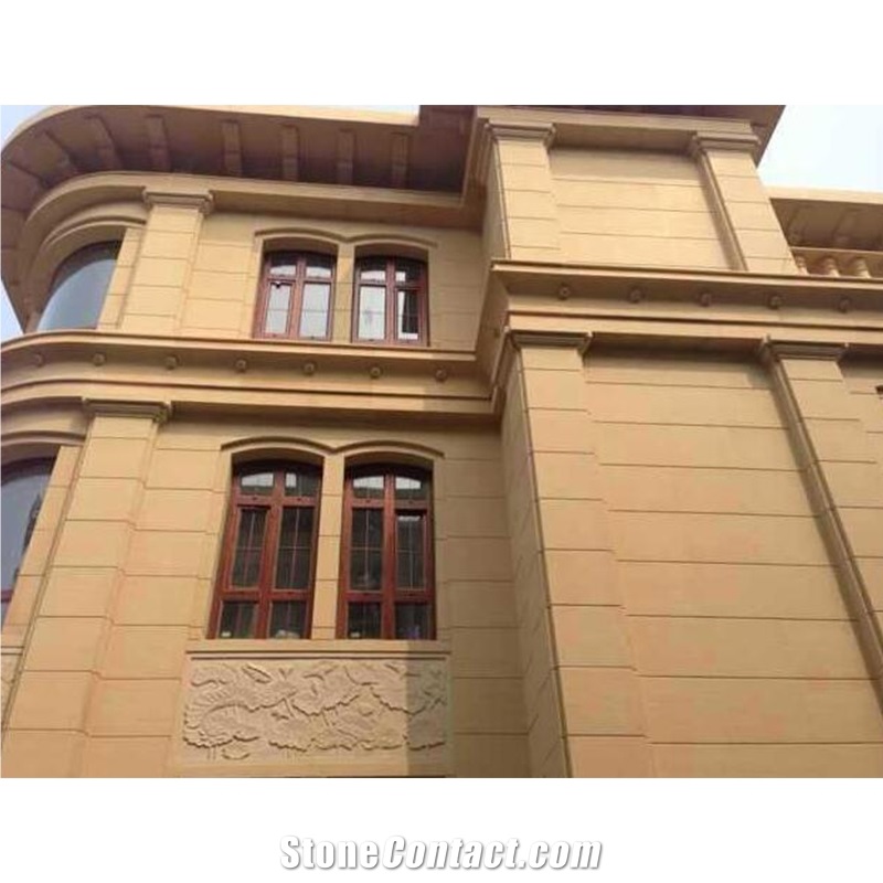 Yellow Sandstone Luxury Villa Wall Decorative