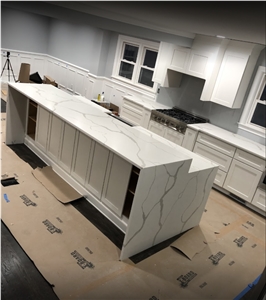 White Quartz Kitchen Countertops
