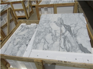 Statuario Carrara Marble Tiles, Italy White Marble
