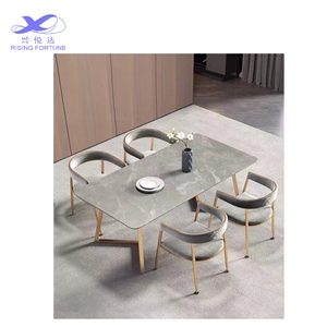 Italian Sintered Stone Table with Chairs