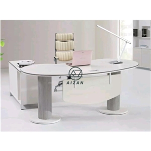 Custom Office Furniture White Manager Office Table