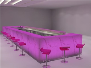 Luxury Led Restaurant Bar Counter Design