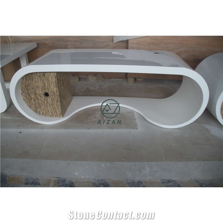 Modern Furniture White Office Table Goggle Desk