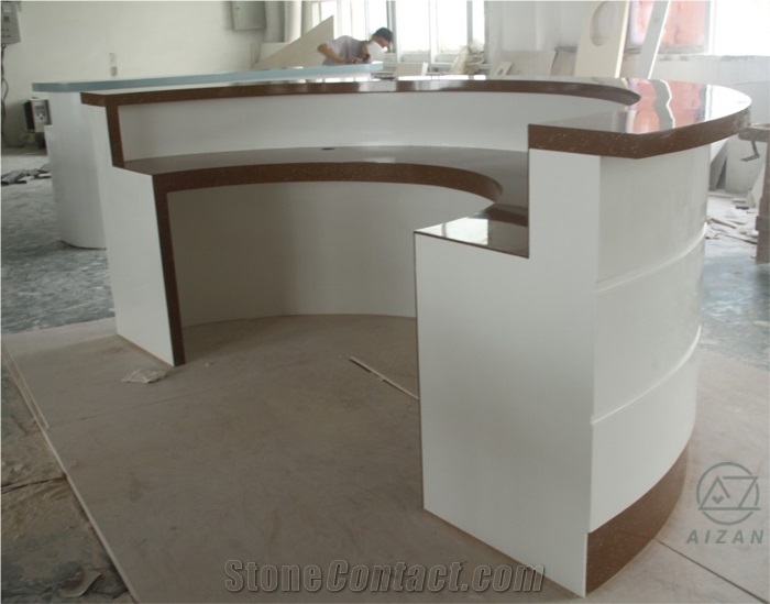 Round Hospital Furniture Reception Desk Counter