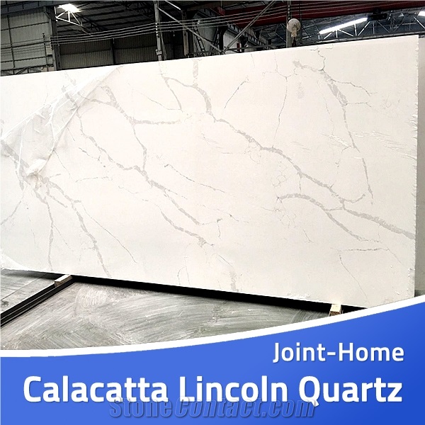Calacatta Lincoln Quartz Manmade Stone Slabs from China