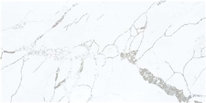 Calacatta White Quartz Stones Slab Engineered Tile