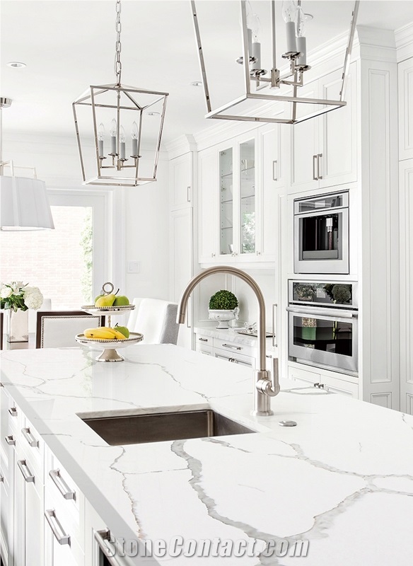 Msi Calacatta Verona Quartz Stone Slabs Tiles from China