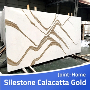 Silestone Eternal Calacatta Gold Quartz Stone Slab