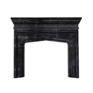 Oriental Black Marble Fireplace Surround  & Fireplace Hearth