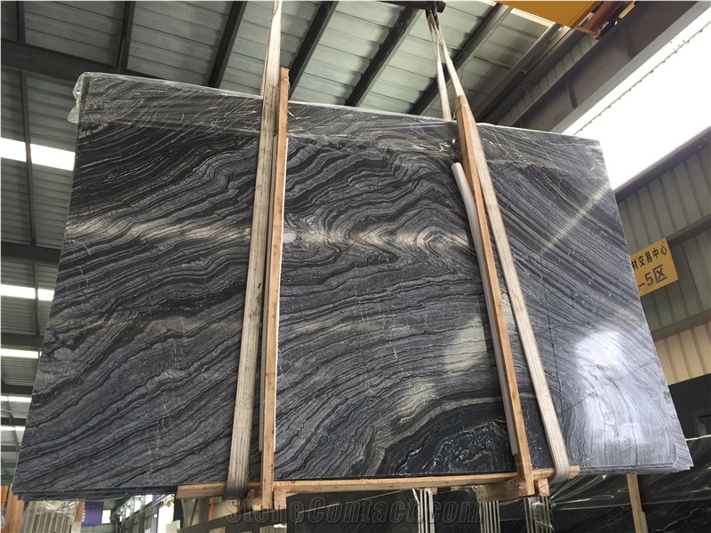 Black Zebra Marble Slabs/Tiles