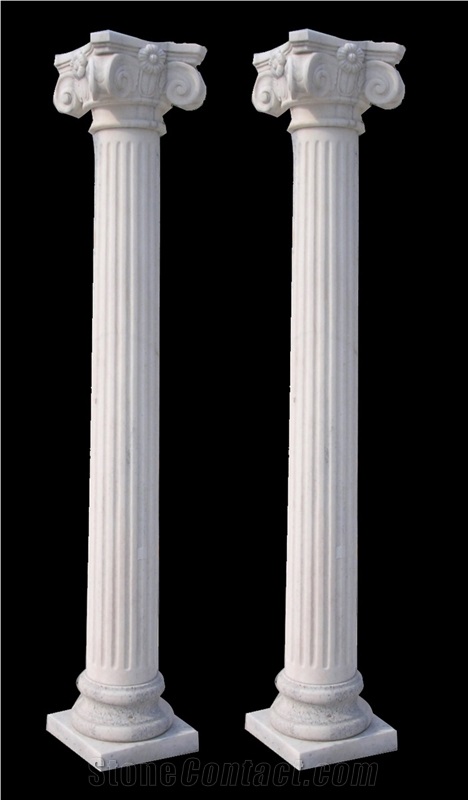 Custom White Marble Column Home Decor Column