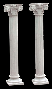 Custom White Marble Column Home Decor Column