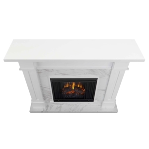 Fireplace Bursa White Limestone With Modern Design