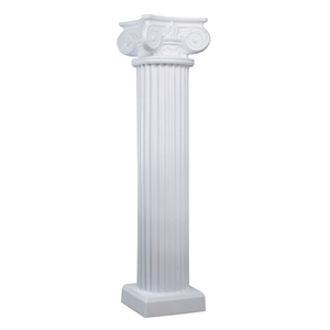 Outdoor White Marble Column Stone Pillar