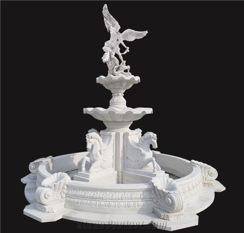 White Marble Garden Water Fountains And Outdoor Fountains