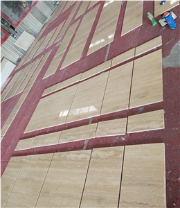 Beige Travertine Slabs Floor Wall Tiles