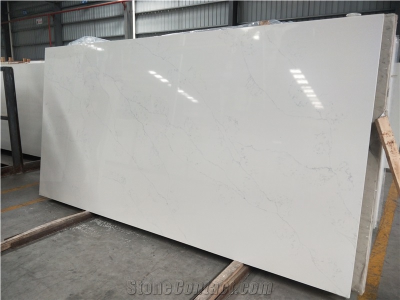 Calacatta Enzo White Quartz Artificial Stone Slab from China ...