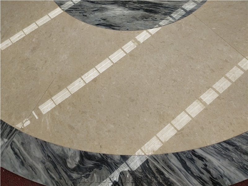 White and Grey Marble Medallions