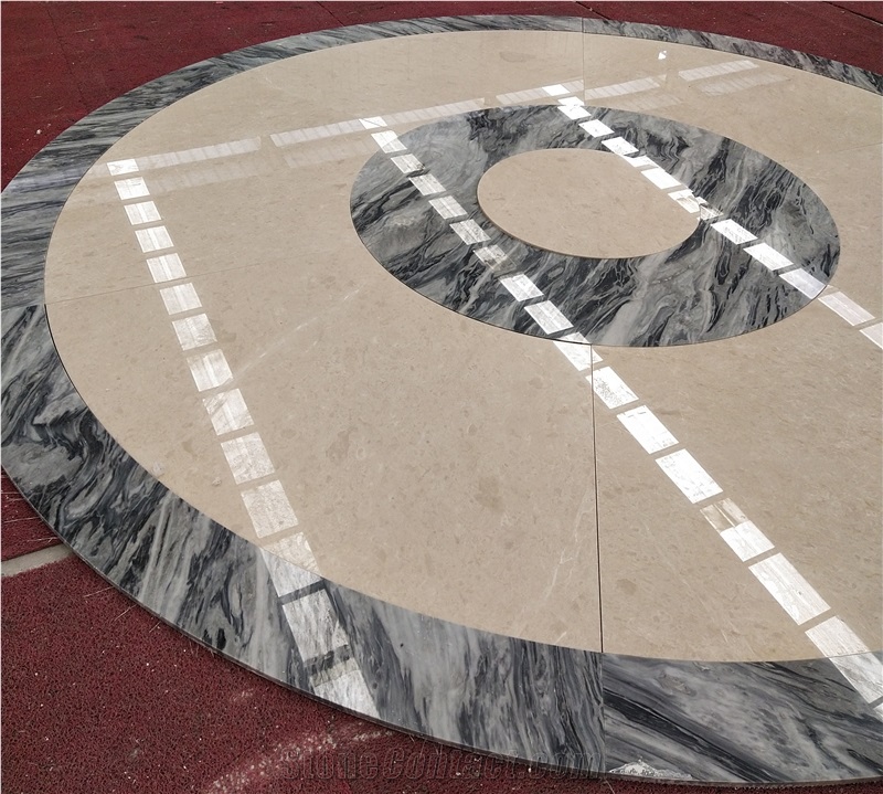 White and Grey Marble Medallions