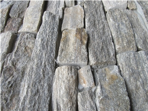 Pink Quartzite Cement Back Stone Wall Cladding Decor