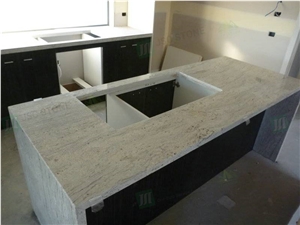 New River White Granite Prefab Countertop