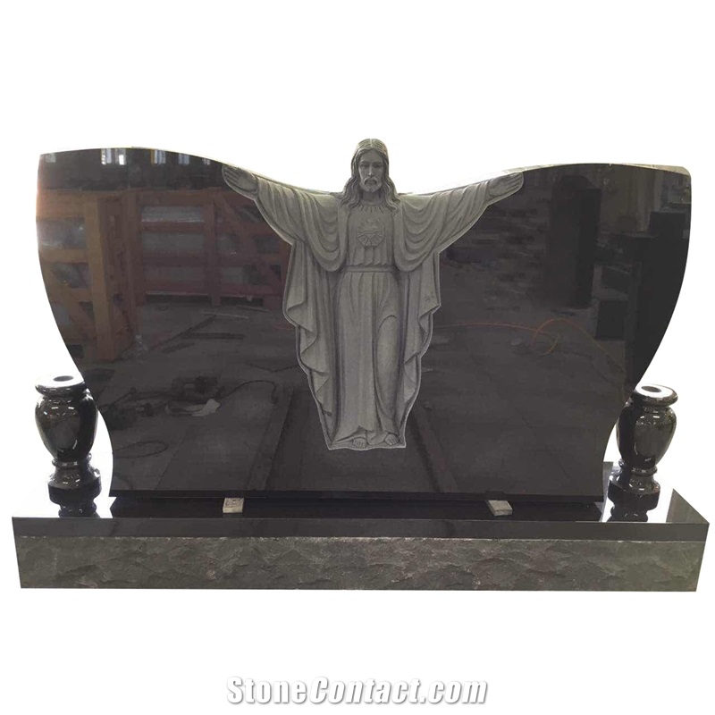 Carved Jesus Granite Headstones and Monuments